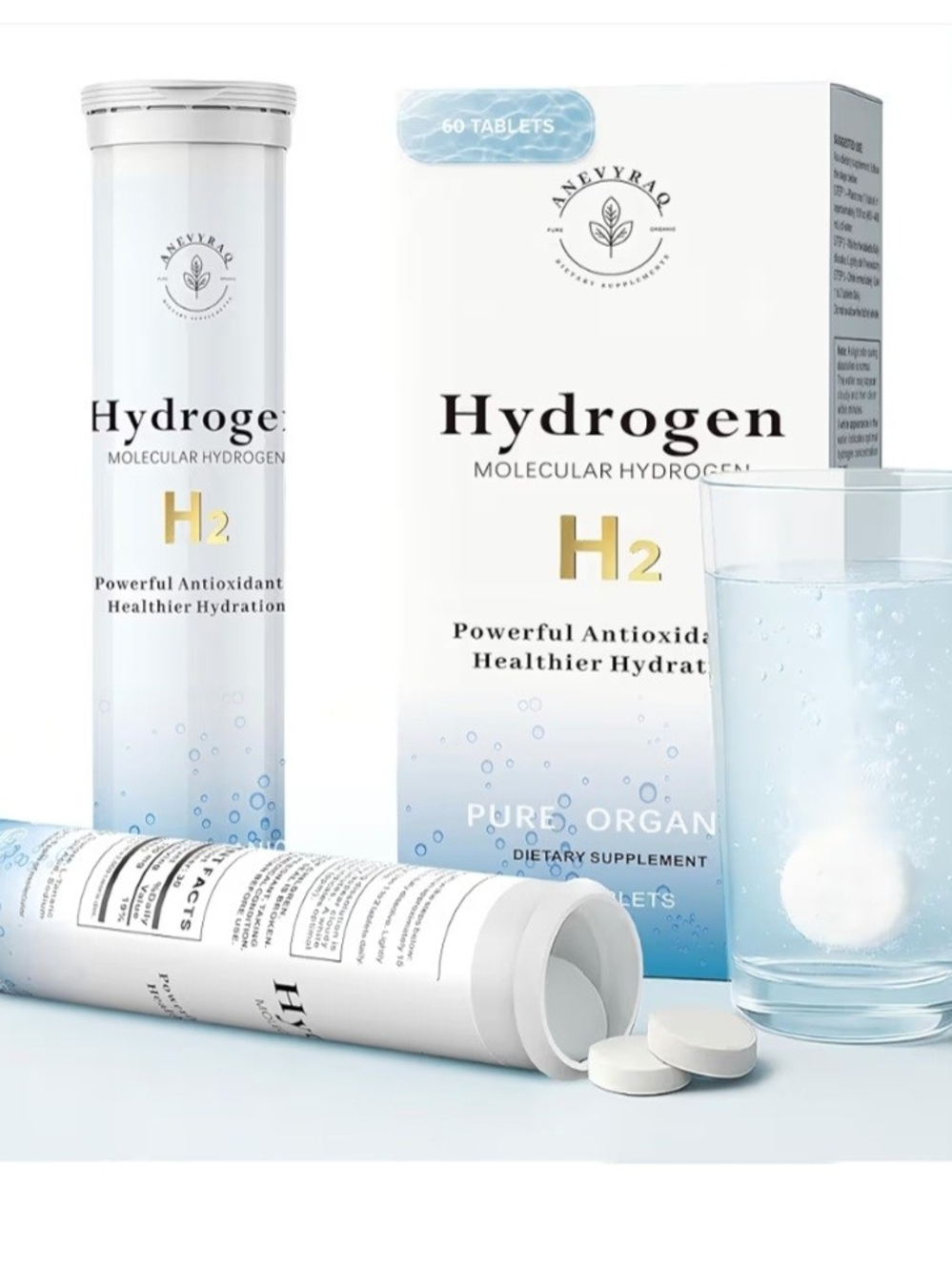 Hydrogen H2 Tablets – White Molecular Hydrogen Supplement